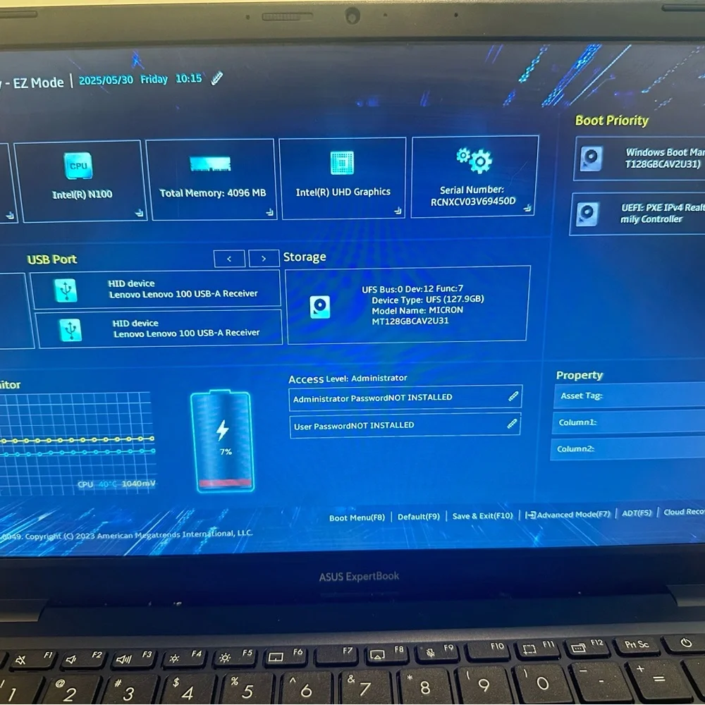 ASUS Black Slim Laptop with Intel Processor and Thin Bezels